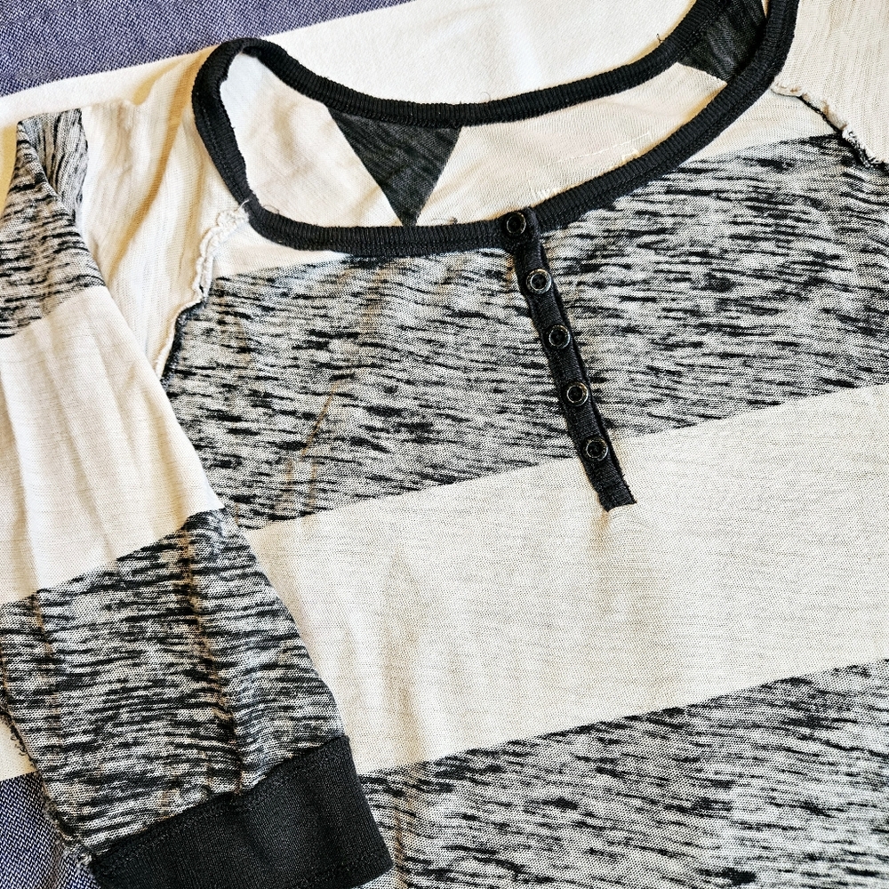 Free People We The Free 100% Cotton Raglan Sleeve Tunic Top Small - Picture 3 of 13